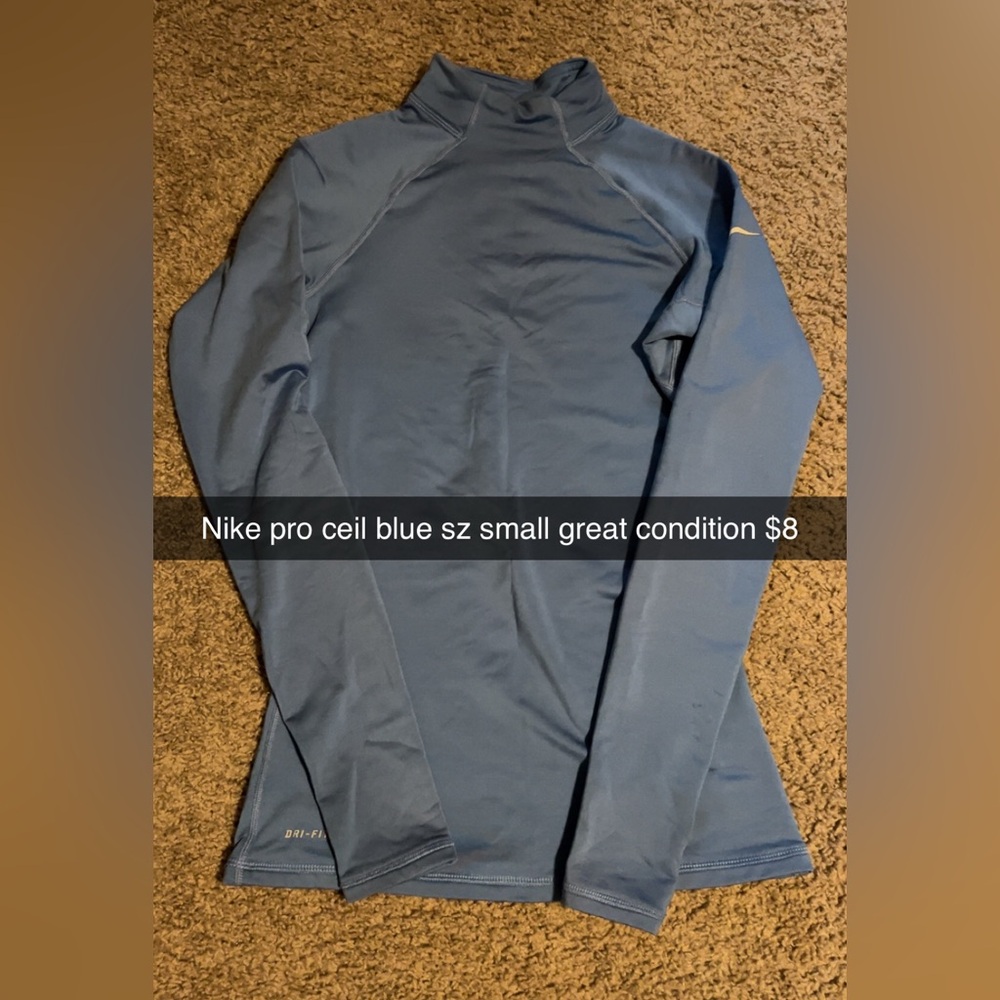 Nike Dri-FIT Light Blue Long Sleeve Top